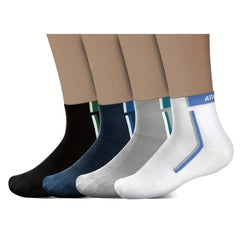 4 Pairs Warm Men's Ankle Socks Moisture Wicking Deodorant Size 43 46