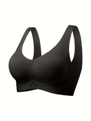 Solid Push Up Bra Comfy & Breathable Women's Lingerie