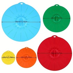 5pcs Silicone Fresh keeping Cover Microwave Oven Heating Cover Food Dust proof