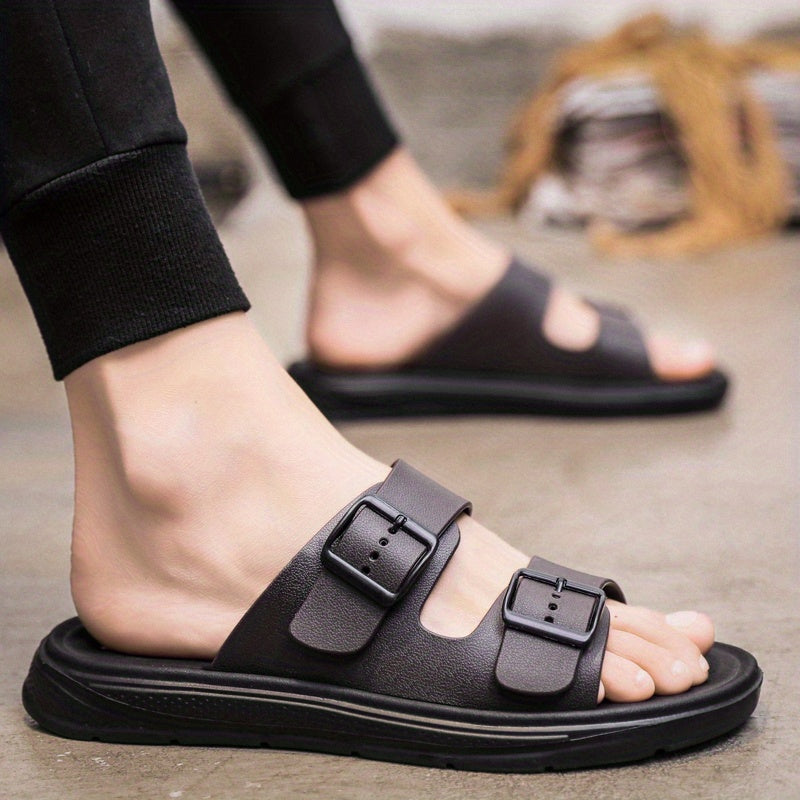Men's Slide Sandals Non Slip Open Toe Outdoor Beach Shoes