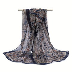 Boho Paisley Chiffon Scarf Long Shawl Breathable Travel Towel