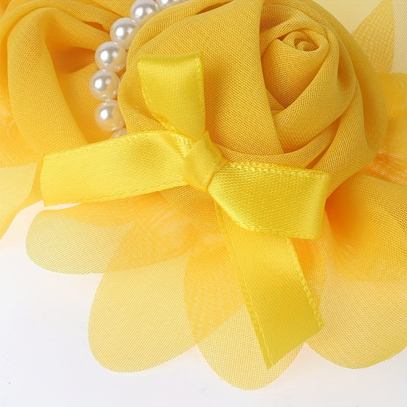 Pearl Flower Headband for Baby Girls