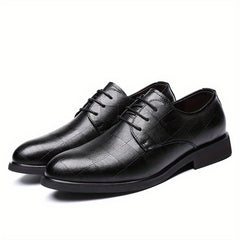 Men's Plaid Lace Up Derby Shoes for Wedding Party Business