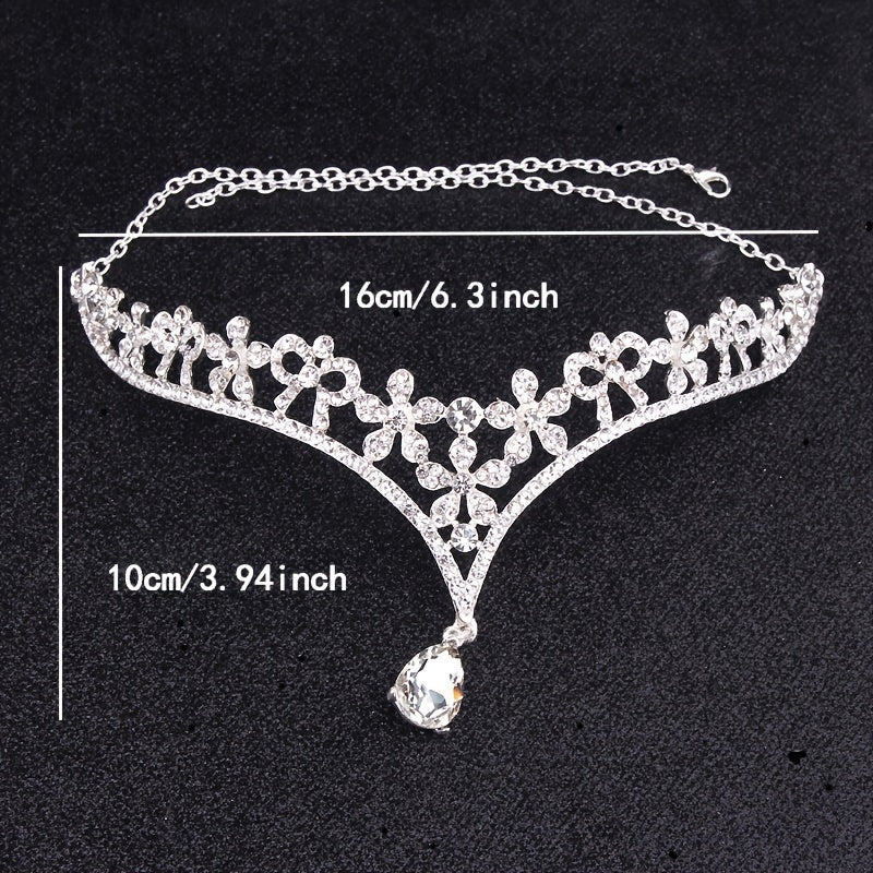 Rhinestone Crown Headband Wedding Bridal Forehead Jewelry Tiara