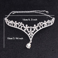 Rhinestone Crown Headband Wedding Bridal Forehead Jewelry Tiara