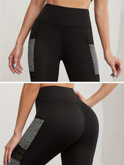 Clock Lip Lifting High Elastic Fitness Sports Pants