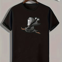 Men's Halloween Ghost Print Graphic T-shirt