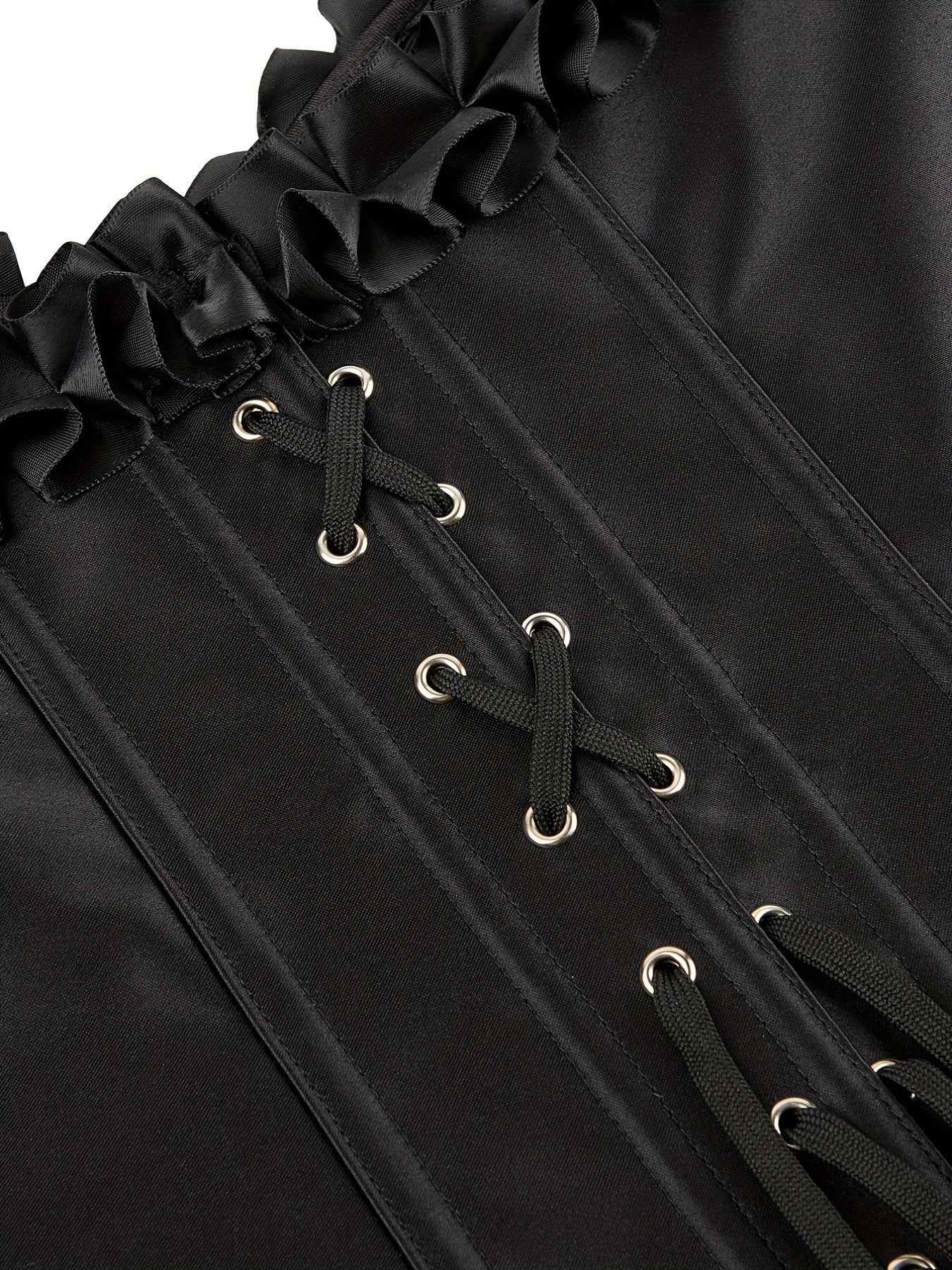 Ruffle Corset Bustier Lace Up Body Shaper