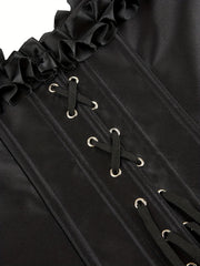 Ruffle Corset Bustier Lace Up Body Shaper
