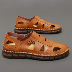 Men's Durable Slip-on Sandals with Stitch Detail