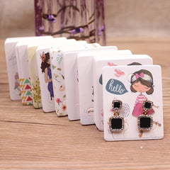 100pcs Jewelry Storage Paper Card Necklaces Earrings Hair Rings Packaging