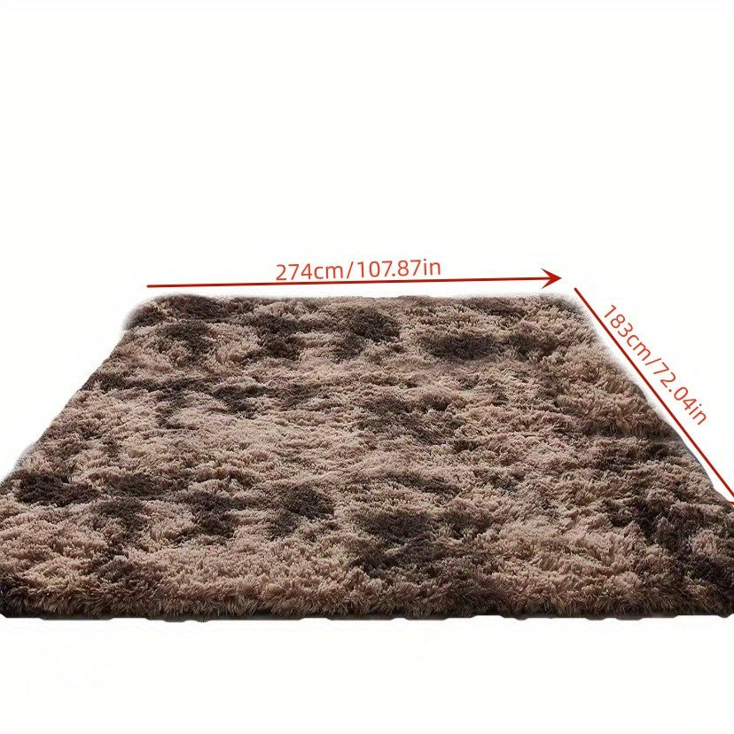 Tie Dyed Dark Brown Soft Carpet Waterproof Kitchen Floor Mat