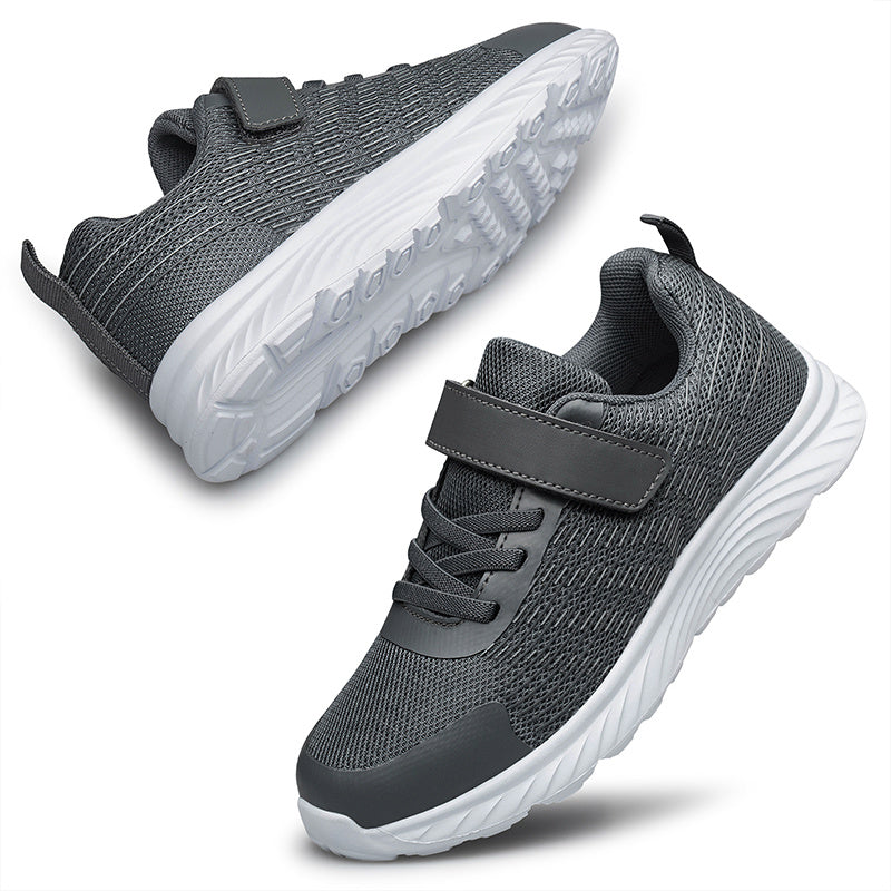 Girl's Woven Running Shoes with Hook Loop Fastener