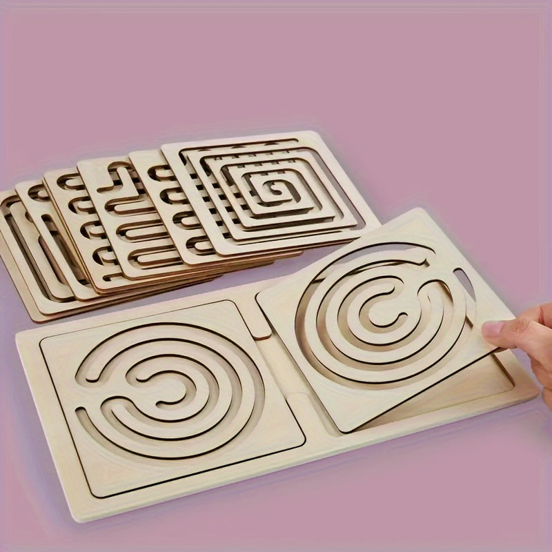 Wooden Puzzle Toy for Kids - Enhances Fine Motor Skills & Focus