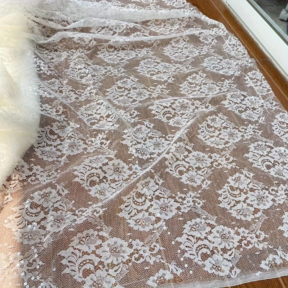 Sequins DIY Clothing Accessories Bead Pieces Lace Fabrics DIY Skirt Wedding