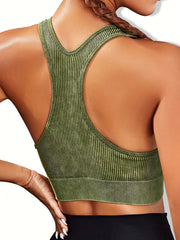 Seamless Racer Back Sports Top High Stretch Crop Top