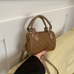 Argyle Boston Handbag Vintage Crossbody Bucket Purse