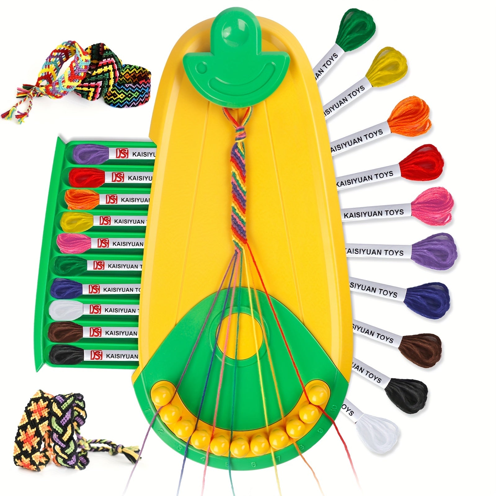 Friendship Bracelet Making Kit with 20 Pre Cut Threads