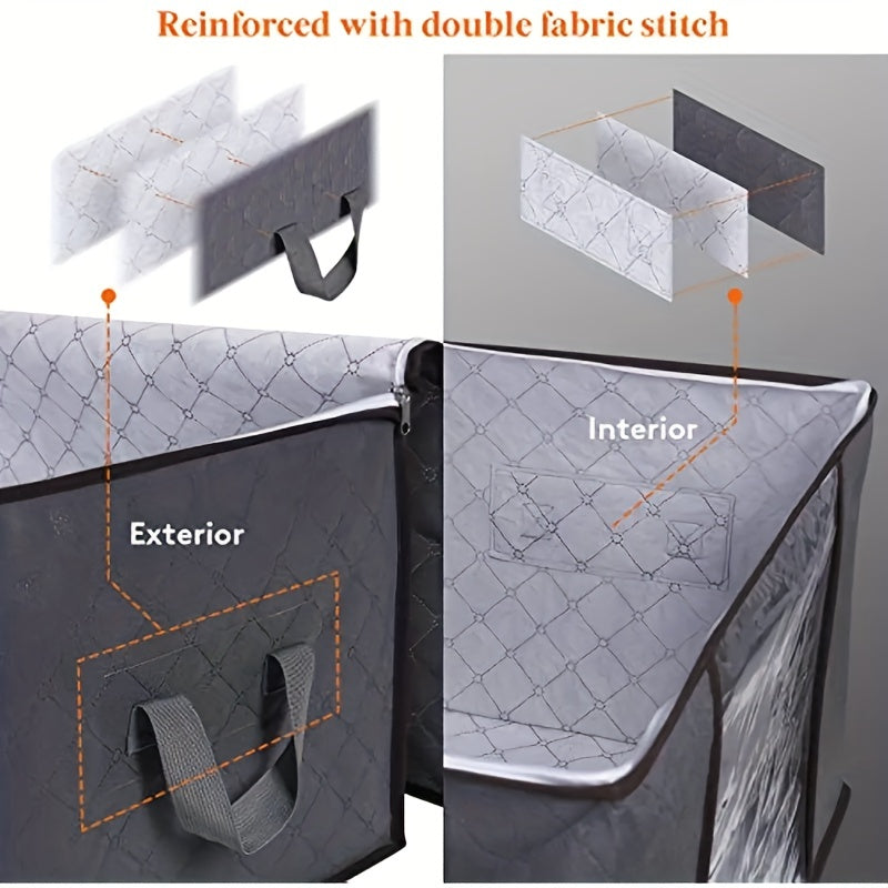 Folding Storage Box Non Woven Fabric Organizer for Clothes Blankets Books