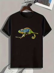 Animal On the Branch Print Men's Graphic T-shirt
