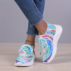 Women's Colorful Knit Sneakers Lightweight Running Shoes