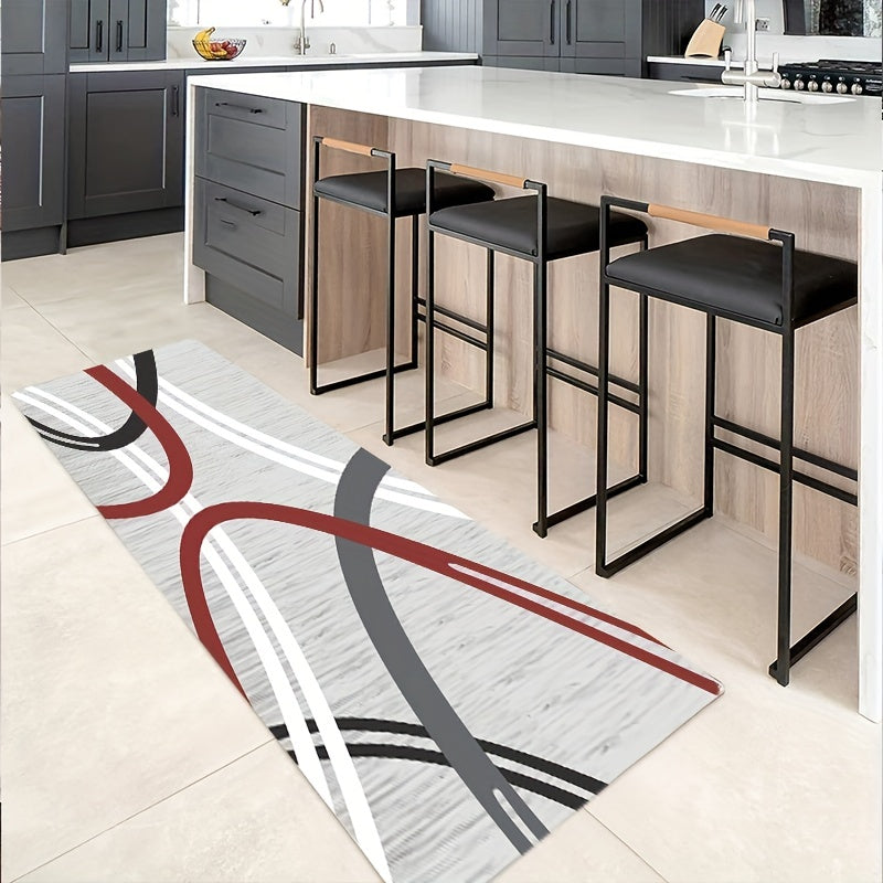 Modern Abstract Anti Fatigue Kitchen Mats Memory Foam Kitchen Floor Mats