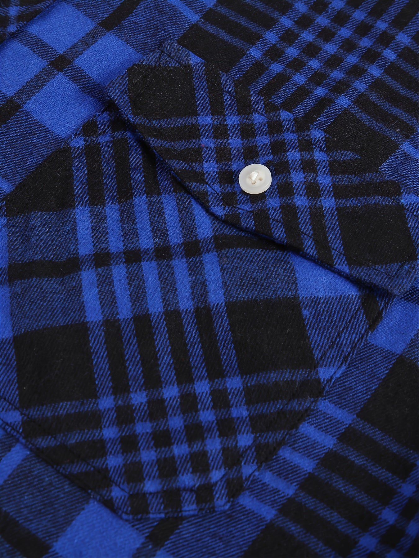 Men's Double Pocket Flannel Plaid Shirt