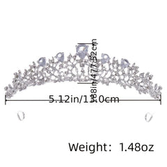Golden Crystal Wedding Tiara Vintage Bridal Crown