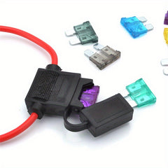 Waterproof Car Fuse Box Holder with 6 Fuses (5A/10A/15A/20A/25A/30A)