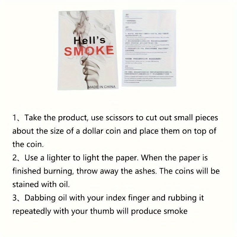 6pcs Finger Smoke Magic Props Creative Performance Paper