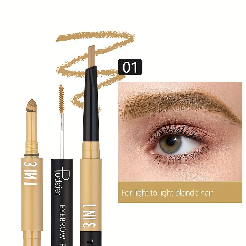 3-In-1 Eyebrow Pencil Natural Sweat-Proof Smudge-Proof Eyebrow Pen