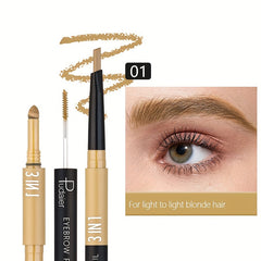 3-In-1 Eyebrow Pencil Natural Sweat-Proof Smudge-Proof Eyebrow Pen