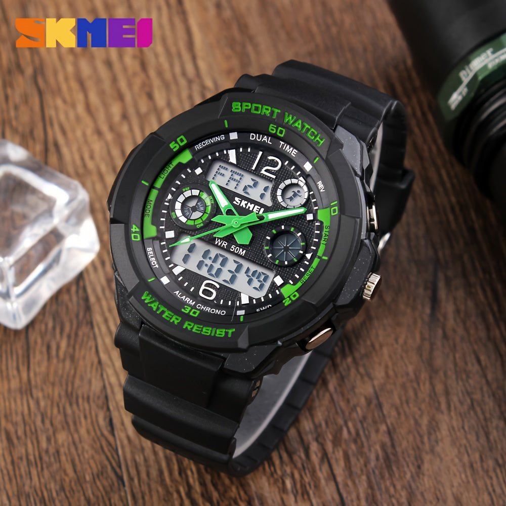 Waterproof Dual Time Sports Watch