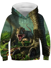 Kids' 3D Sharp Print Hooded Sweatshirt