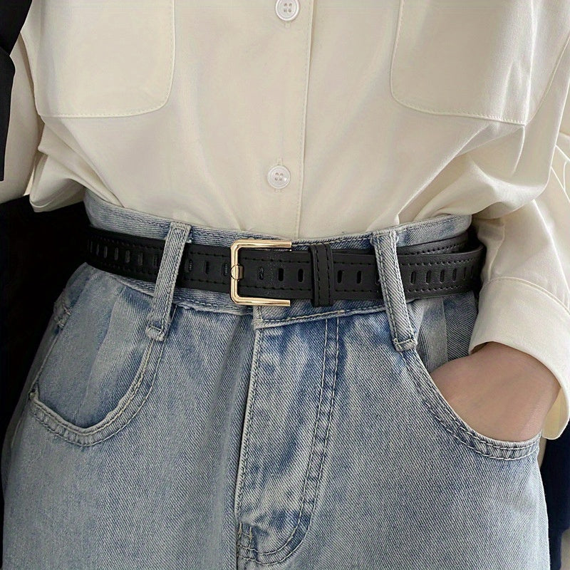 Girls Boys Hollow Buckle Retro Decorative Jeans Pants Belt