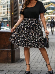 Floral Print Short Sleeve Dress