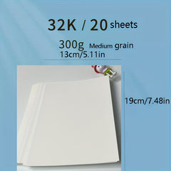 BAOHONG Watercolor Paper 300gsm 63.5KG Acid Artist Paper Textured Surface