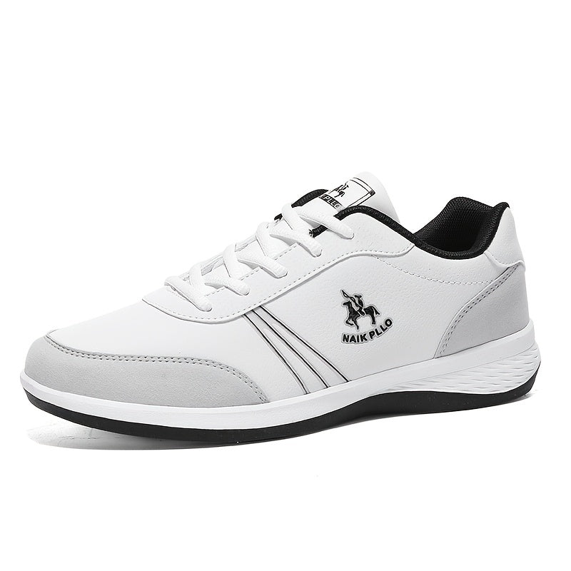 Men's Solid Sneakers Non Slip Lace Up Casual Soft Sole Shoes