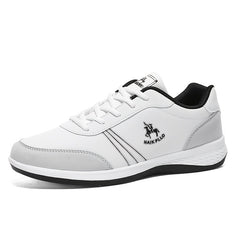 Men's Solid Sneakers Non Slip Lace Up Casual Soft Sole Shoes