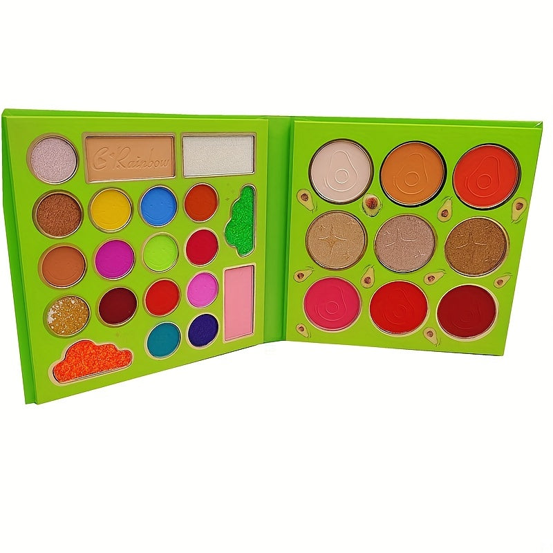 29-Color High Gloss & Matte Eyeshadow Palette with Blush Powder Set