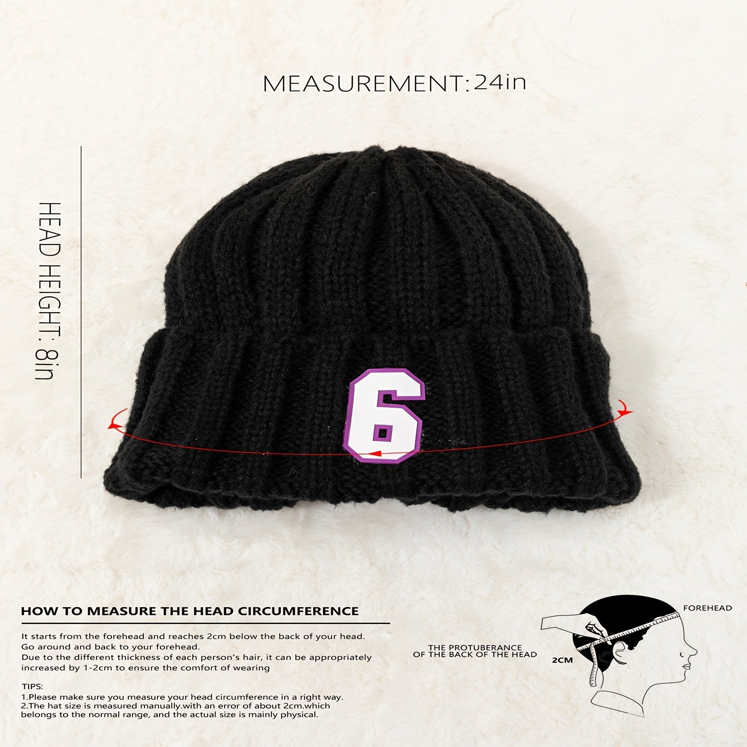 Winter Knit Beanie Cap Solid Color Crochet Unisex Hat
