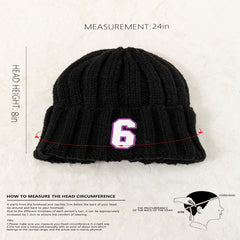 Winter Knit Beanie Cap Solid Color Crochet Unisex Hat