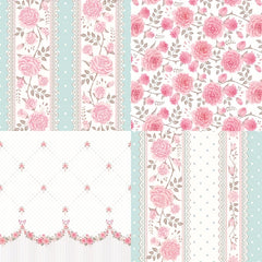 DIY Photo Albums with Pink Flower Theme Paper