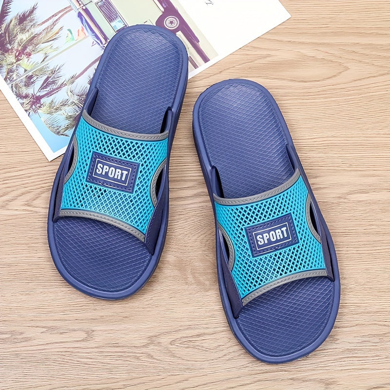Men's Casual Non Slip Slides Slippers Open Toe Indoor Outdoor Beach Shower Shoes