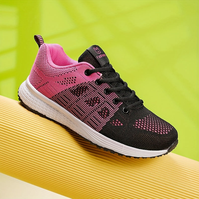 Women's Lace Up Running Shoes Comfort Mesh Sneakers