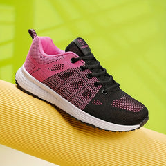 Women's Lace Up Running Shoes Comfort Mesh Sneakers