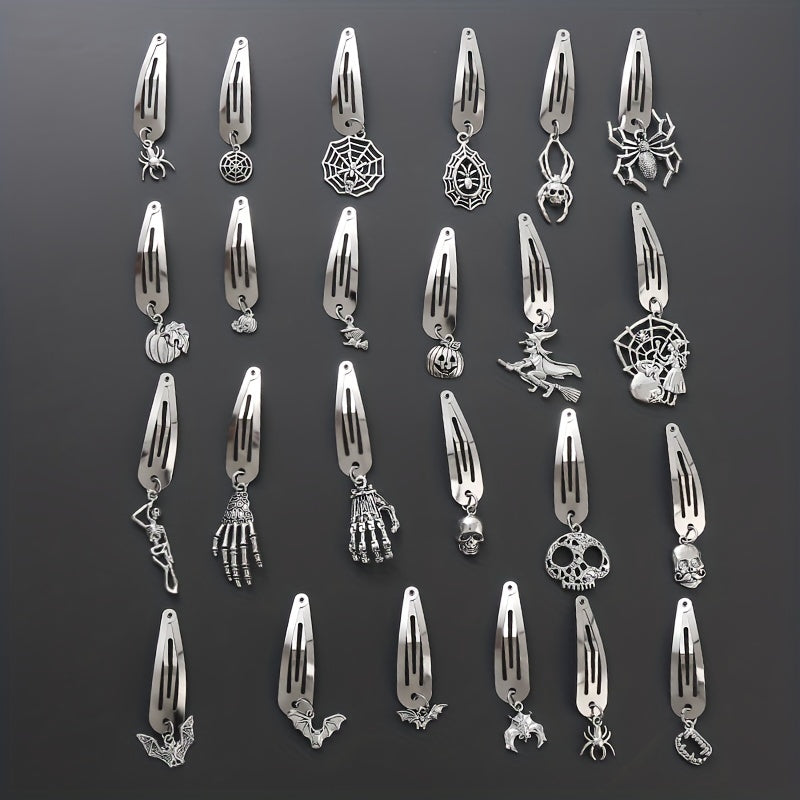 6PCS Creative Hair Clip Set Halloween Theme Non Slip Hair Accessories
