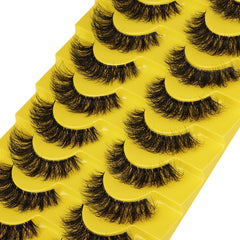 10 Pairs 3D Faux Mink Fluffy Wispy False Eyelashes