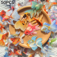 50pcs Colorful Koi Fish Stickers Self Adhesive Decals for Laptop & Skate