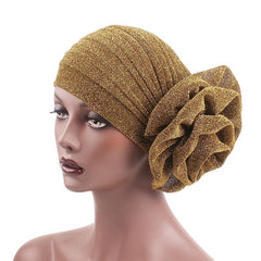 Sparkling Large Flower Women Cancer Chemo Hat Turban Head Covering